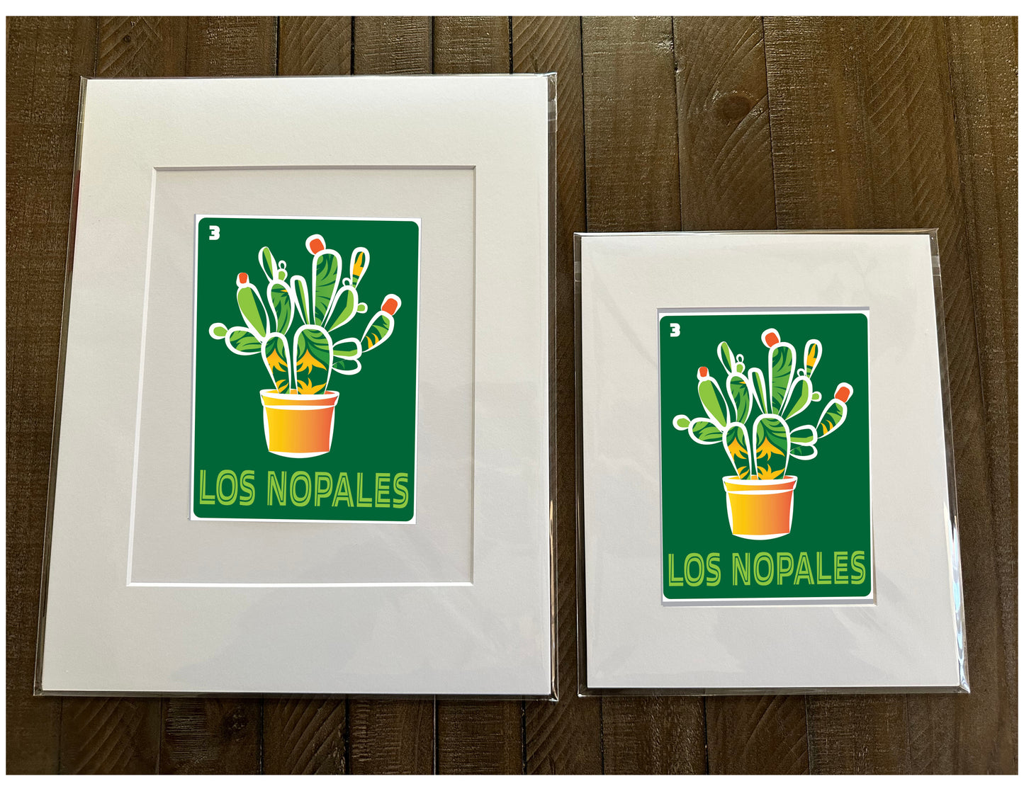 LOS NOPALES Mexican Loteria Food, Drink & festive Icons Printed Artwork Home Decor