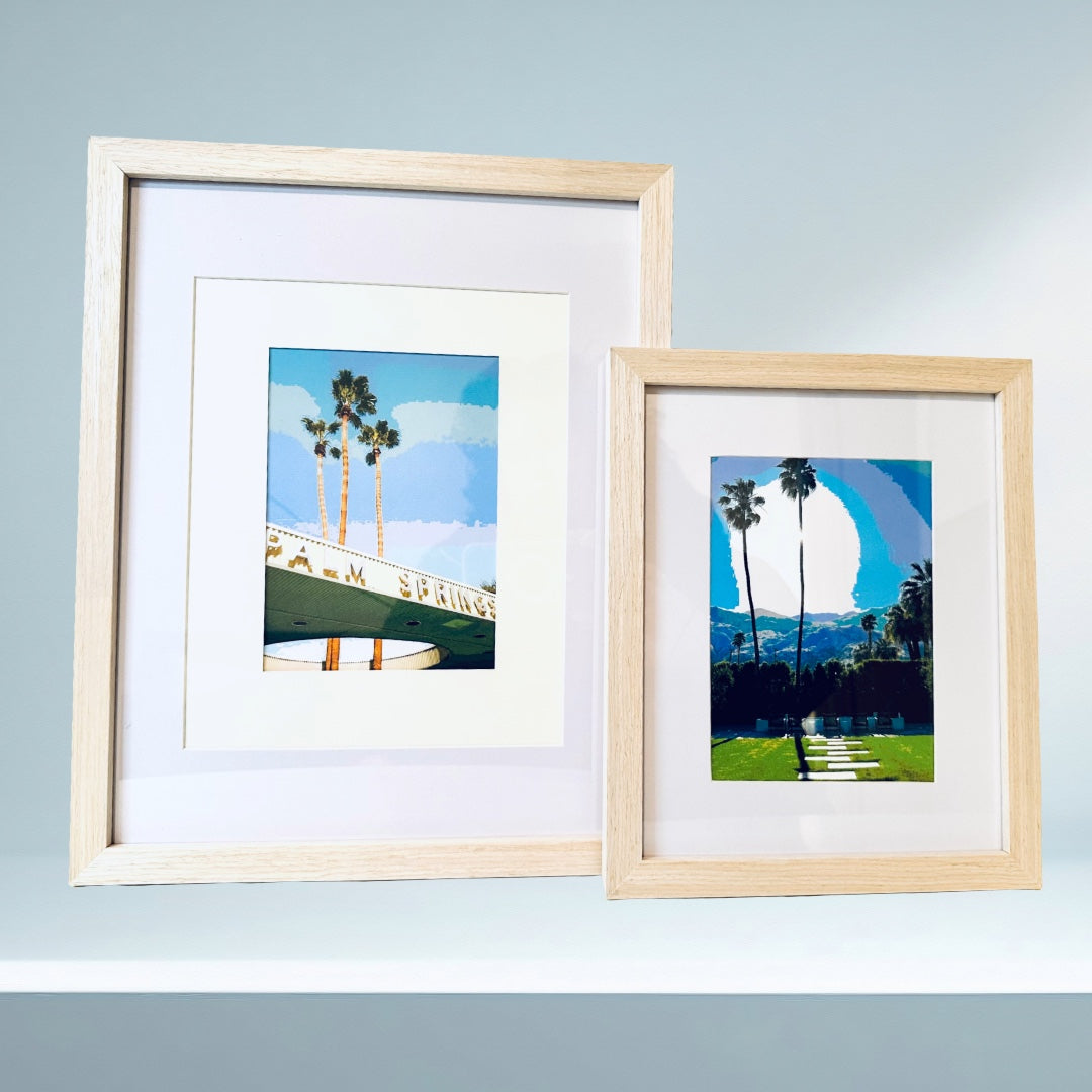 Palm Springs Iconic Sites WELCOME TO PSP Framed Printed Artwork Home Decor