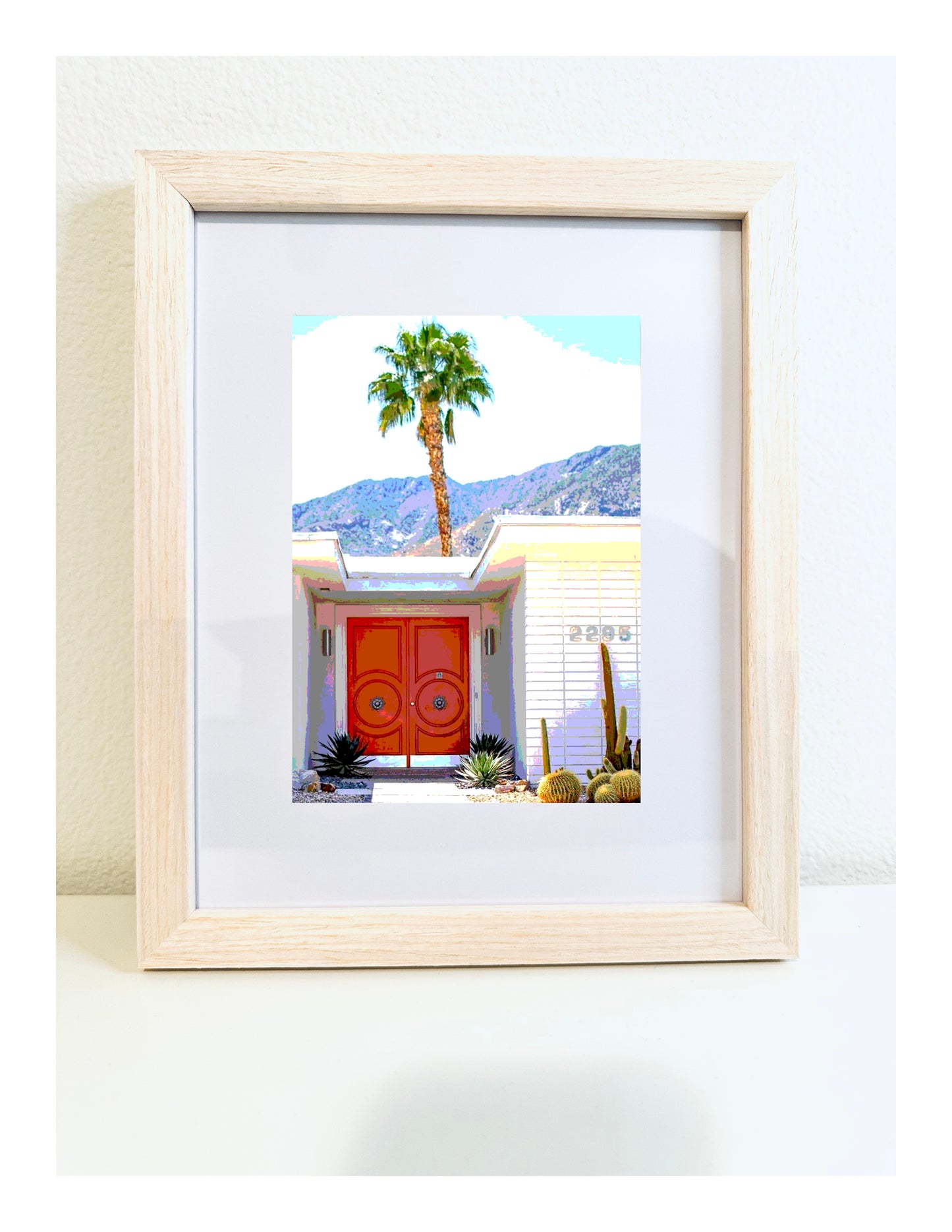 Palm Springs MID CENTURY HOME Framed Printed Artwork Home Decor