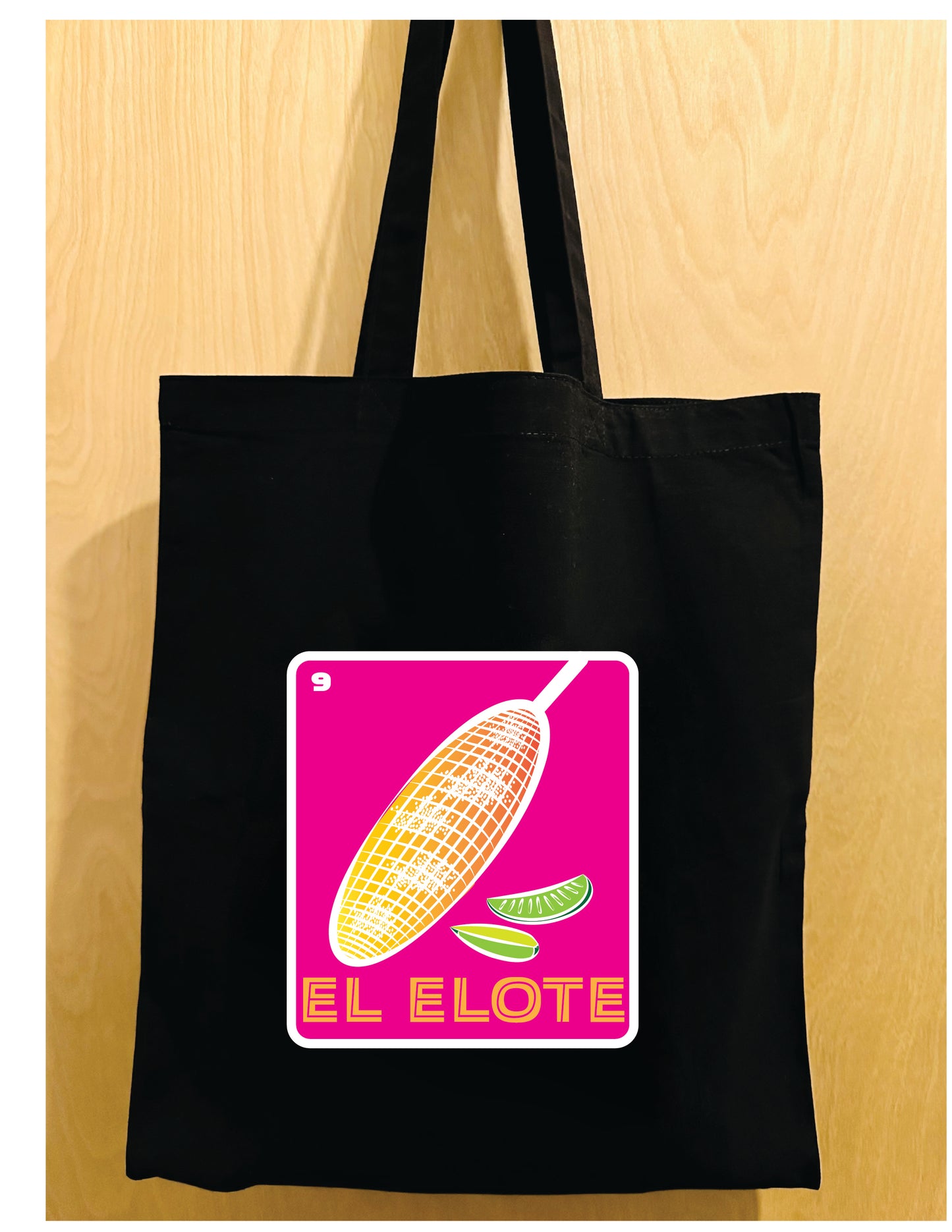 EL ELOTE Mexican Loteria Symbols Tote Bag Lightweight Cotton Reusable Shopping, Pool or Beach carry all bag