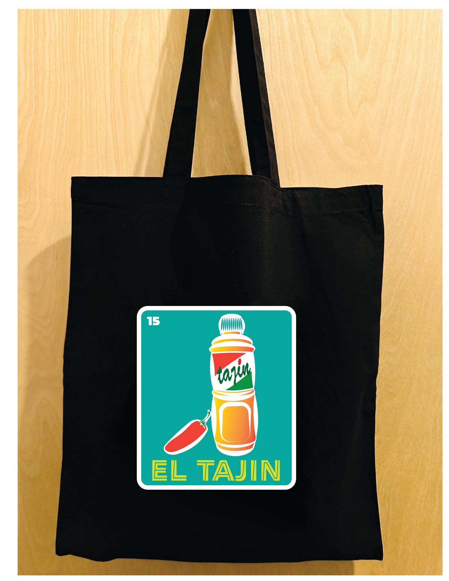 EL TAJIN Mexican Loteria Symbols Tote Bag Lightweight Cotton Reusable Shopping, Pool or Beach carry all bag