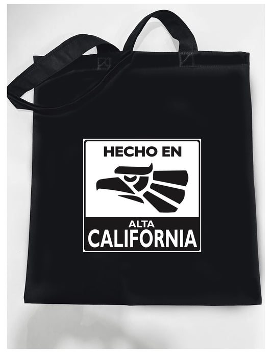 Black Hecho En Alta California Spanish Language Cotton Tote Bag