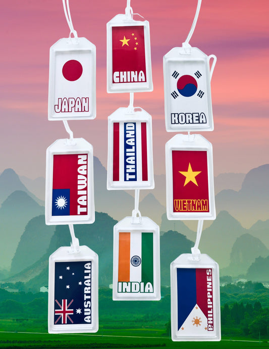 ASIA/OCEANIC Countries Luggage & Travel Bag Tags
