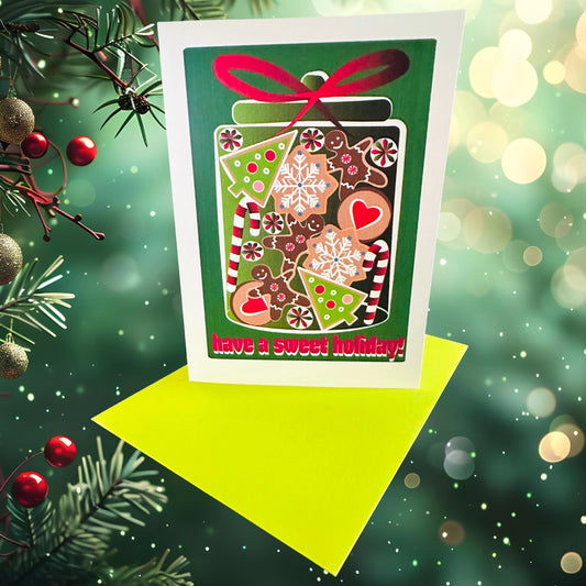 Have a Sweet Holiday! Cookie Jar Boxed Christmas card set of 10