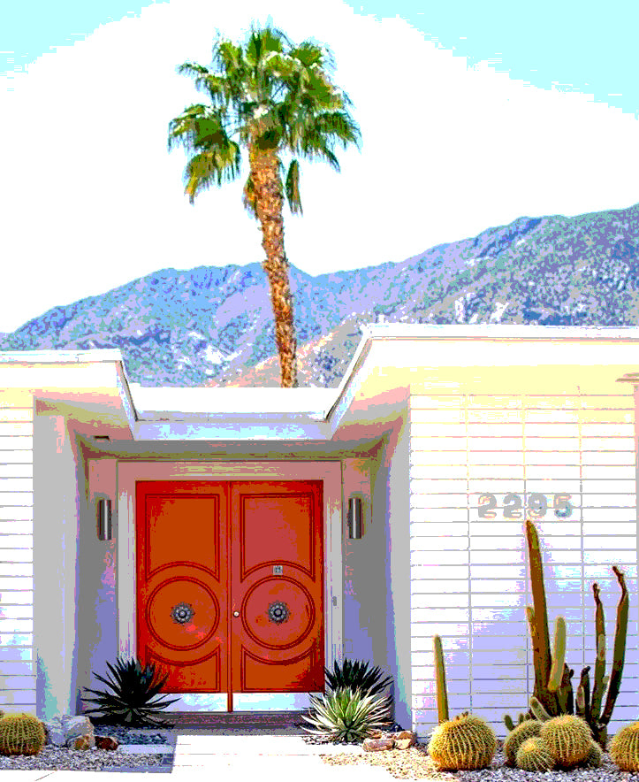 Palm Springs MID CENTURY HOME Framed Printed Artwork Home Decor