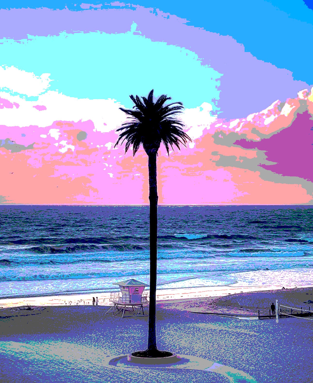 San Diego Encinitas Beach Printed Artwork Home Decor Framed or Matted