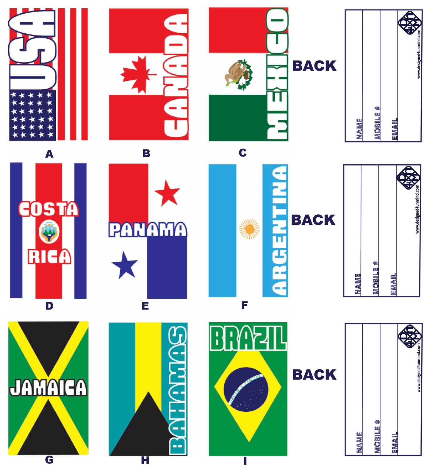 THE AMERICA'S North America & South America Countries Luggage & Travel Bag Tags