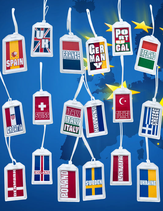 EUROPEAN Countries heavy duty acrylic Luggage & Travel Bag Tags