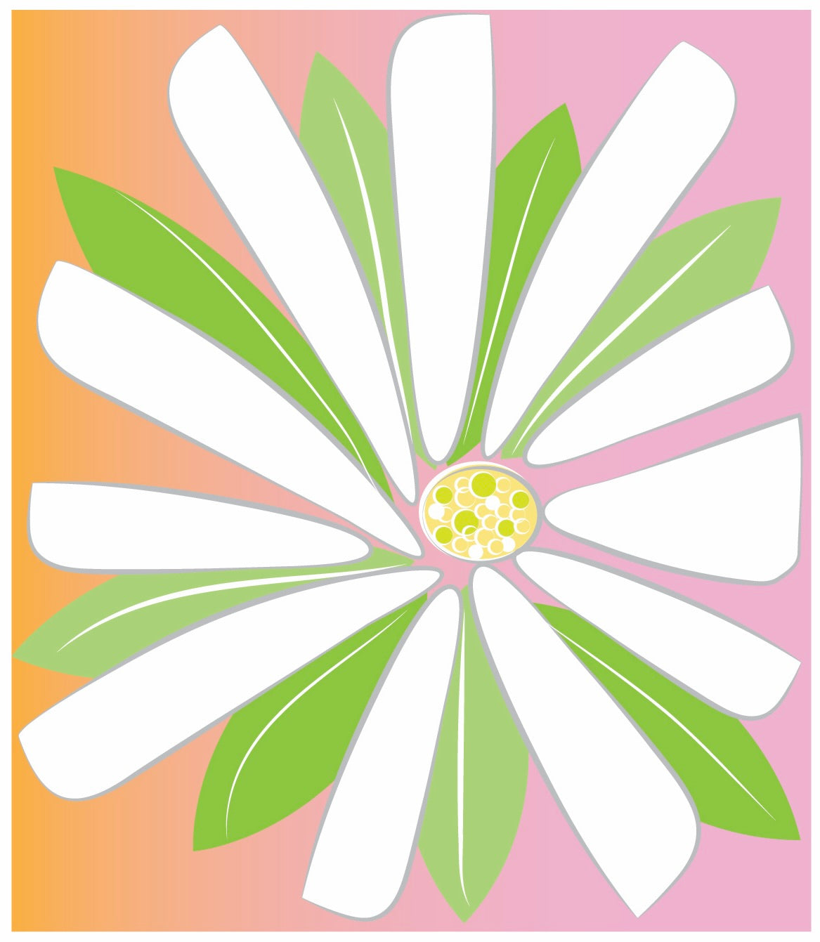 GERBERA DAISY Note Cards A2 size Bold Floral Modern & Colorful Stationery Boxed set of 10