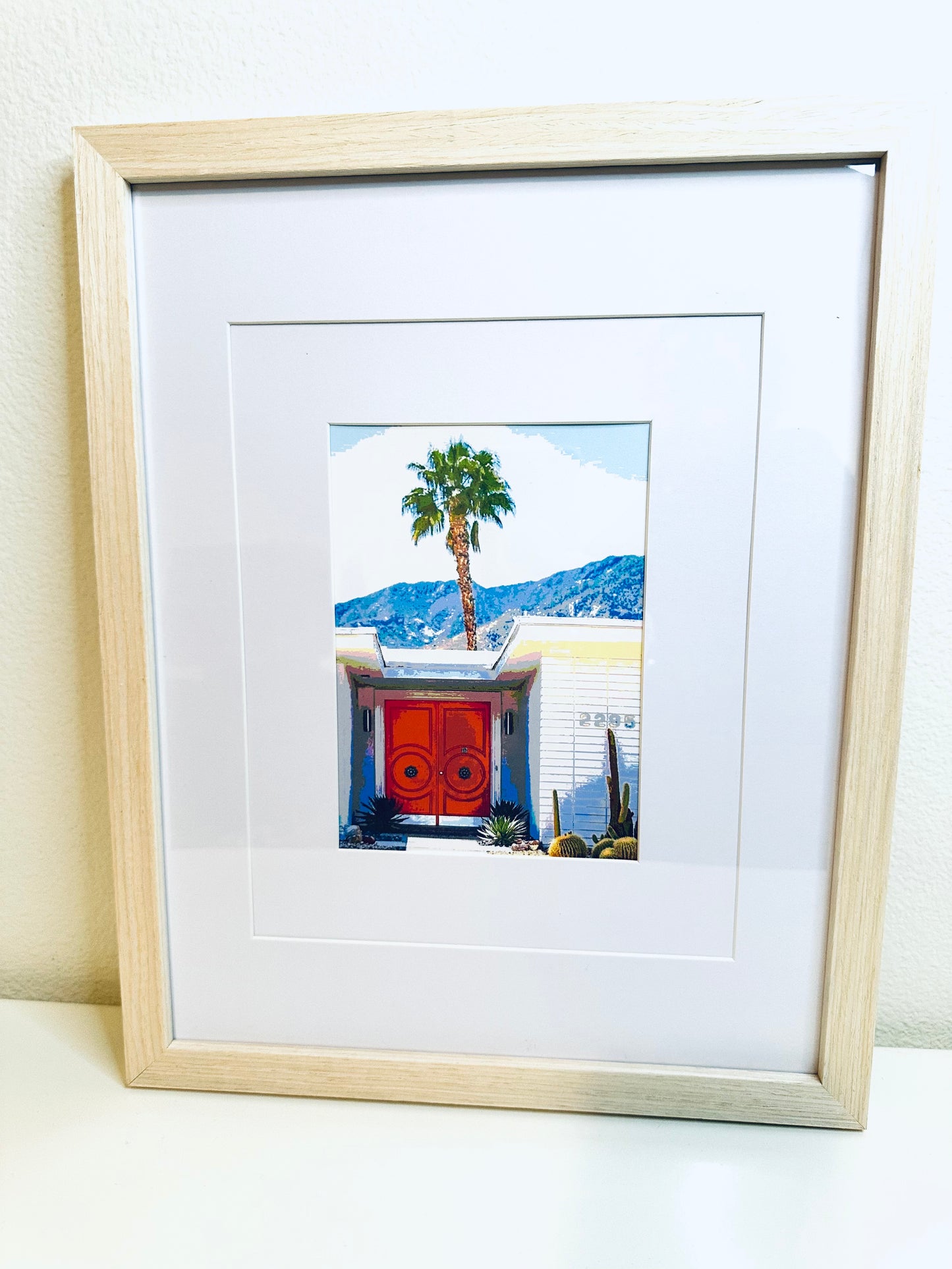 Palm Springs MID CENTURY HOME Framed Printed Artwork Home Decor