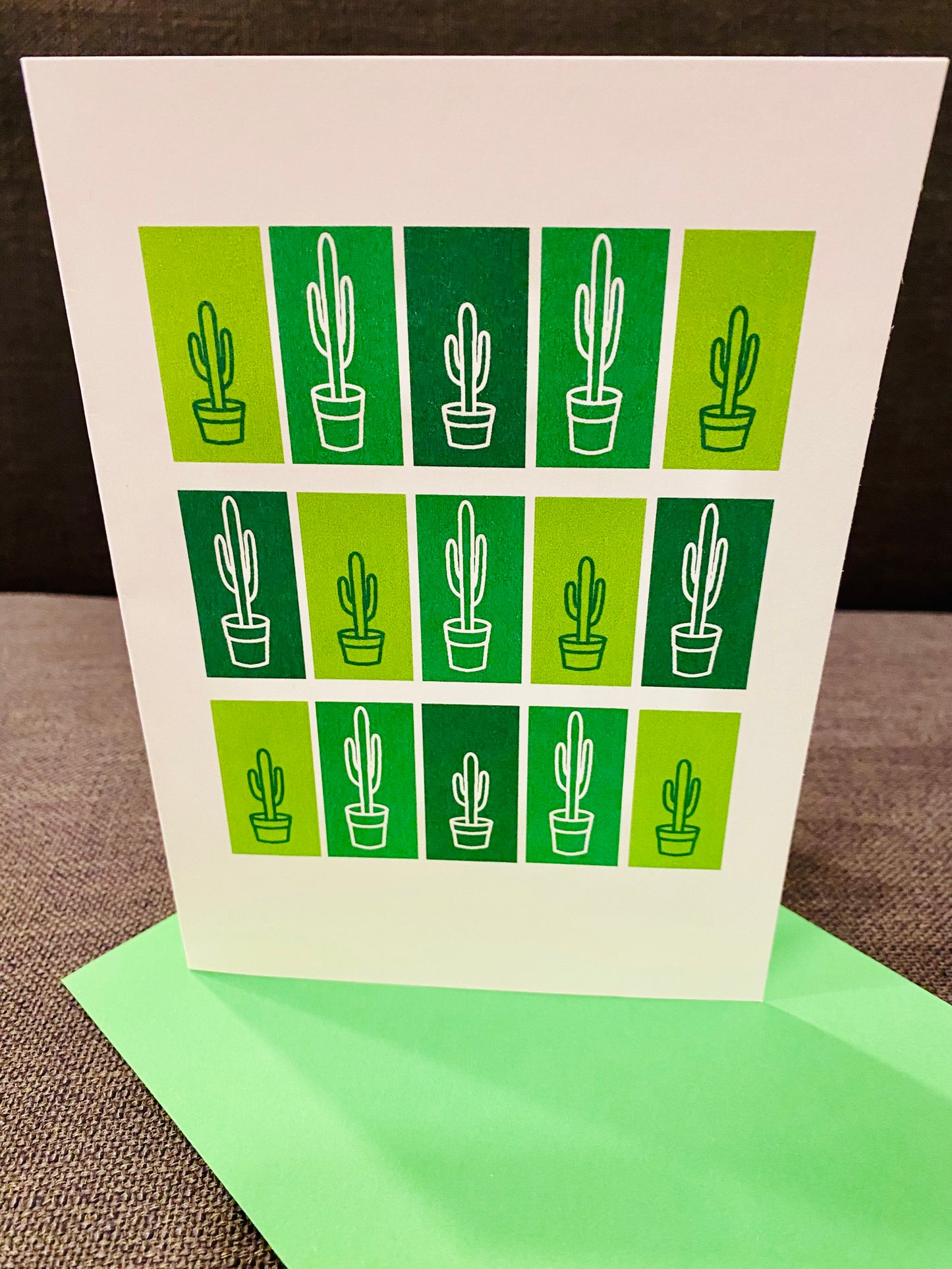 MANY CACTUS 5x7 blank inside Any occasion greeting card for Cactus lovers