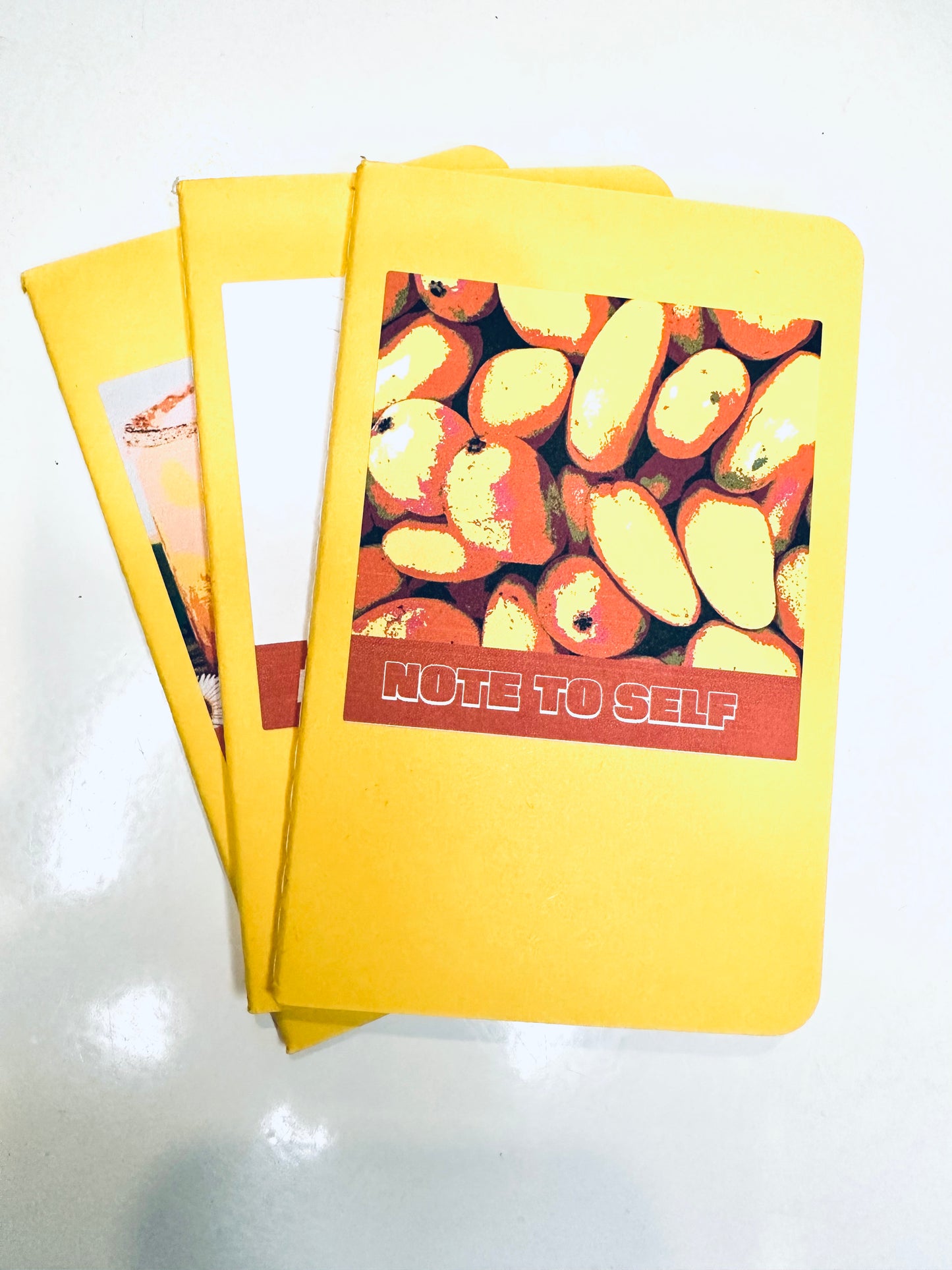 Yellow Tropical & Orange Garden Mini Pocket NOTEBOOKS Set of 3