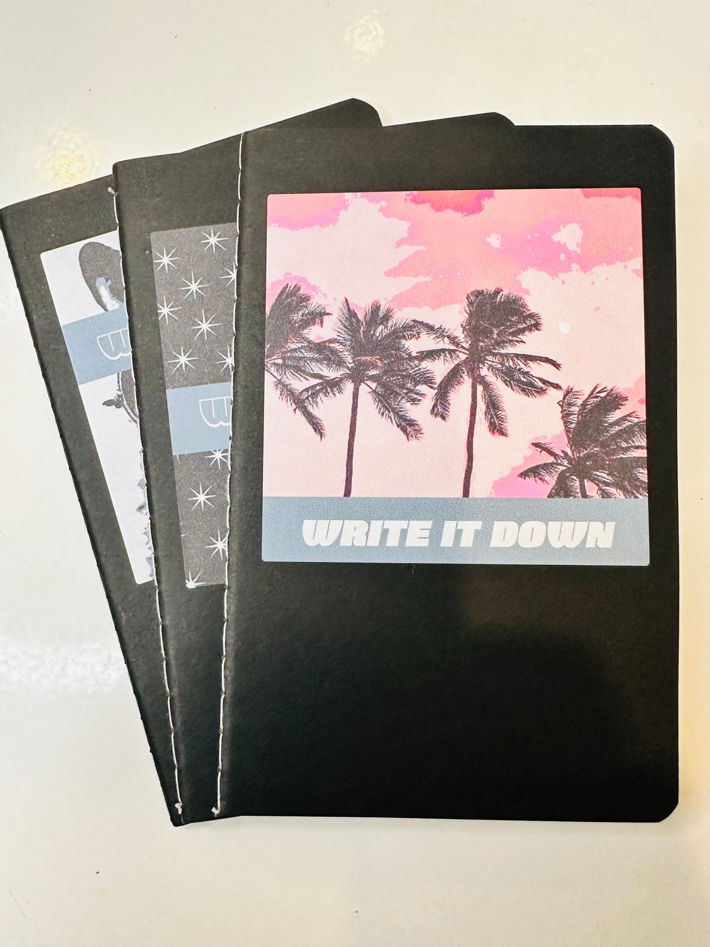 Black Hollywood & Red Vibrant Mini Pocket NOTEBOOKS set of 3