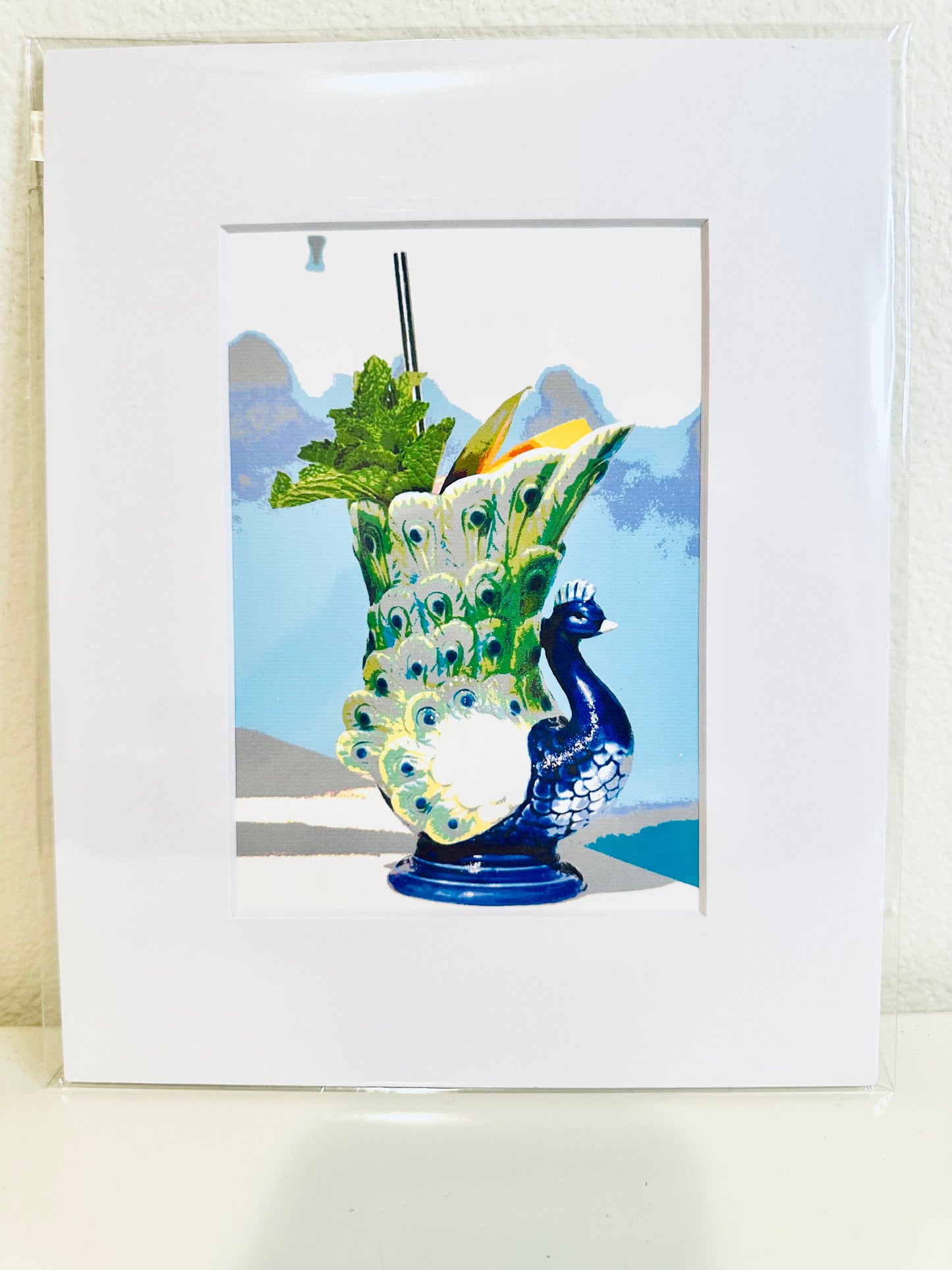 Poolside Art PEA-COCKTAIL Drink Framed Printed Artwork Home Decor
