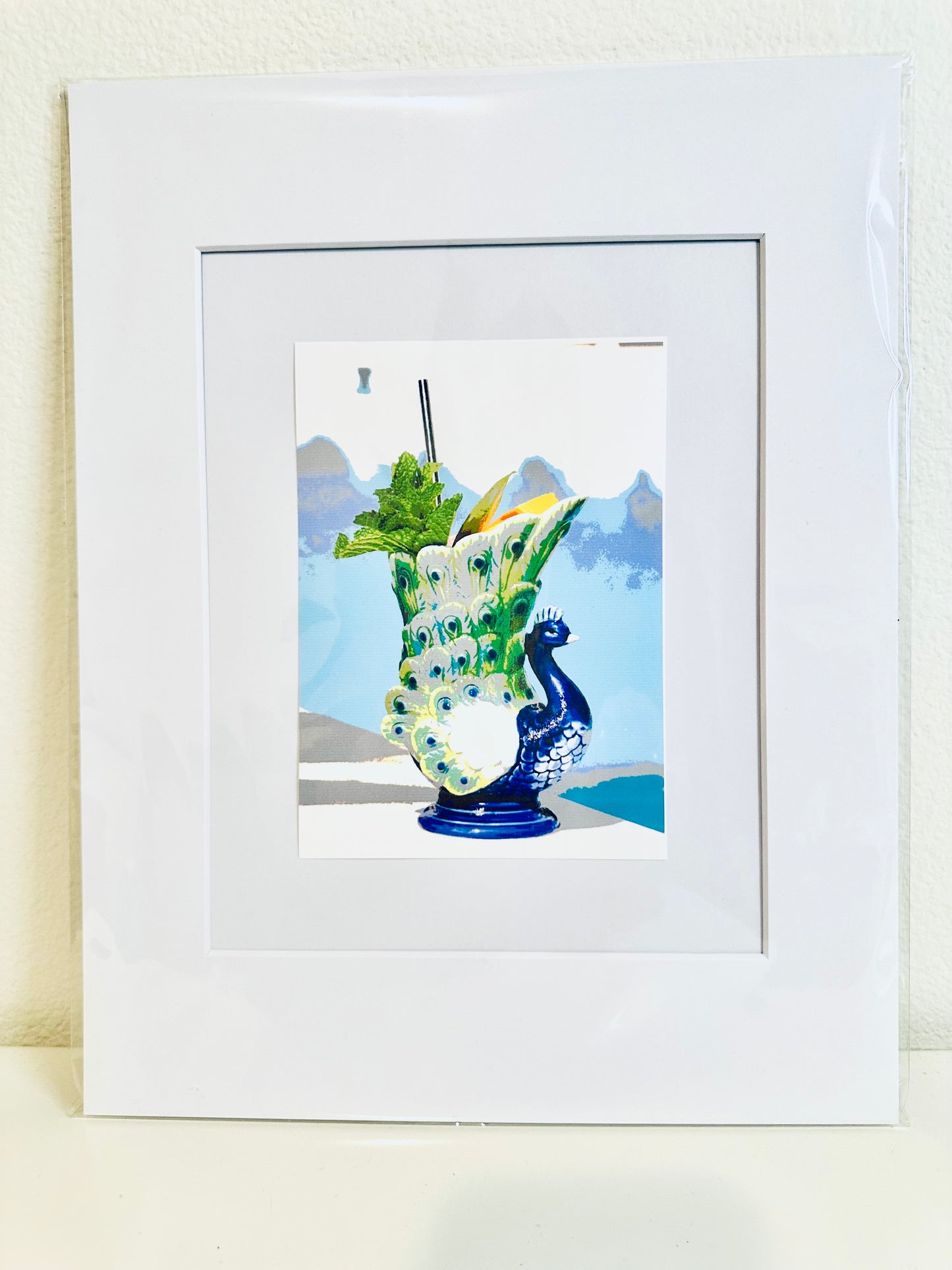 Poolside Art PEA-COCKTAIL Drink Framed Printed Artwork Home Decor