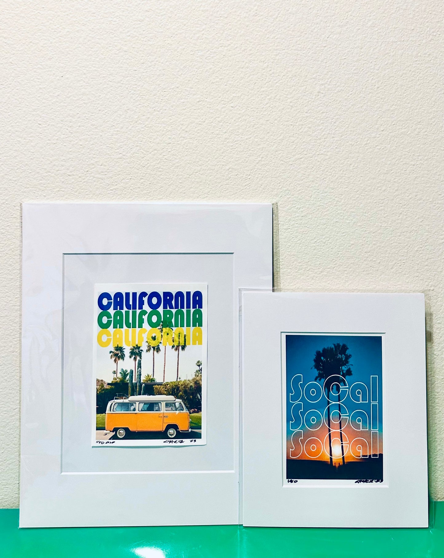 Vintage CALIFORNIA SURF BUS Framed Printed Artwork Home Decor
