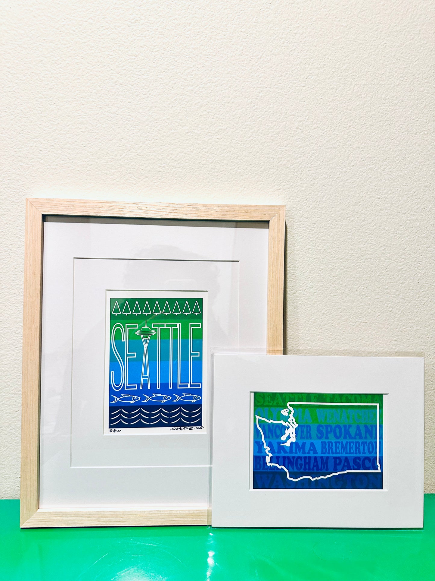 Iconic SEATTLE Space Needle Framed Printed Artwork Home Decor