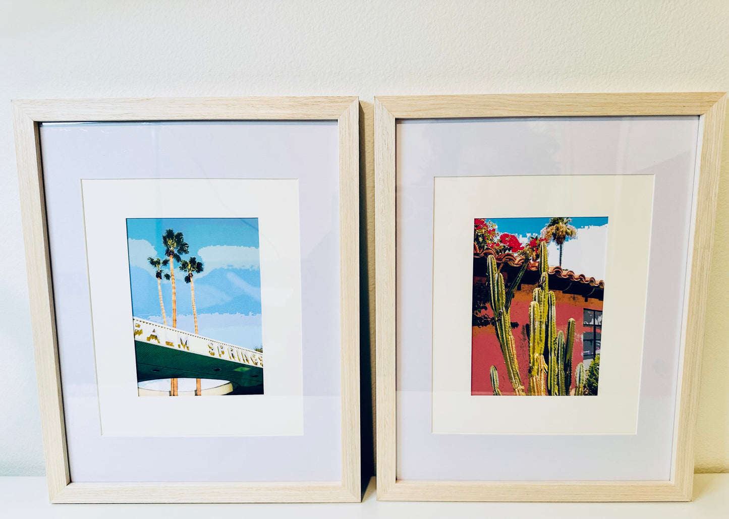 Palm Spring Hotel Art LES CACTUS Framed Printed Artwork Home Decor