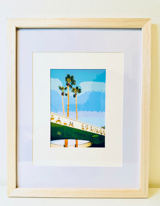 Palm Springs Iconic Sites WELCOME TO PSP Framed Printed Artwork Home Decor