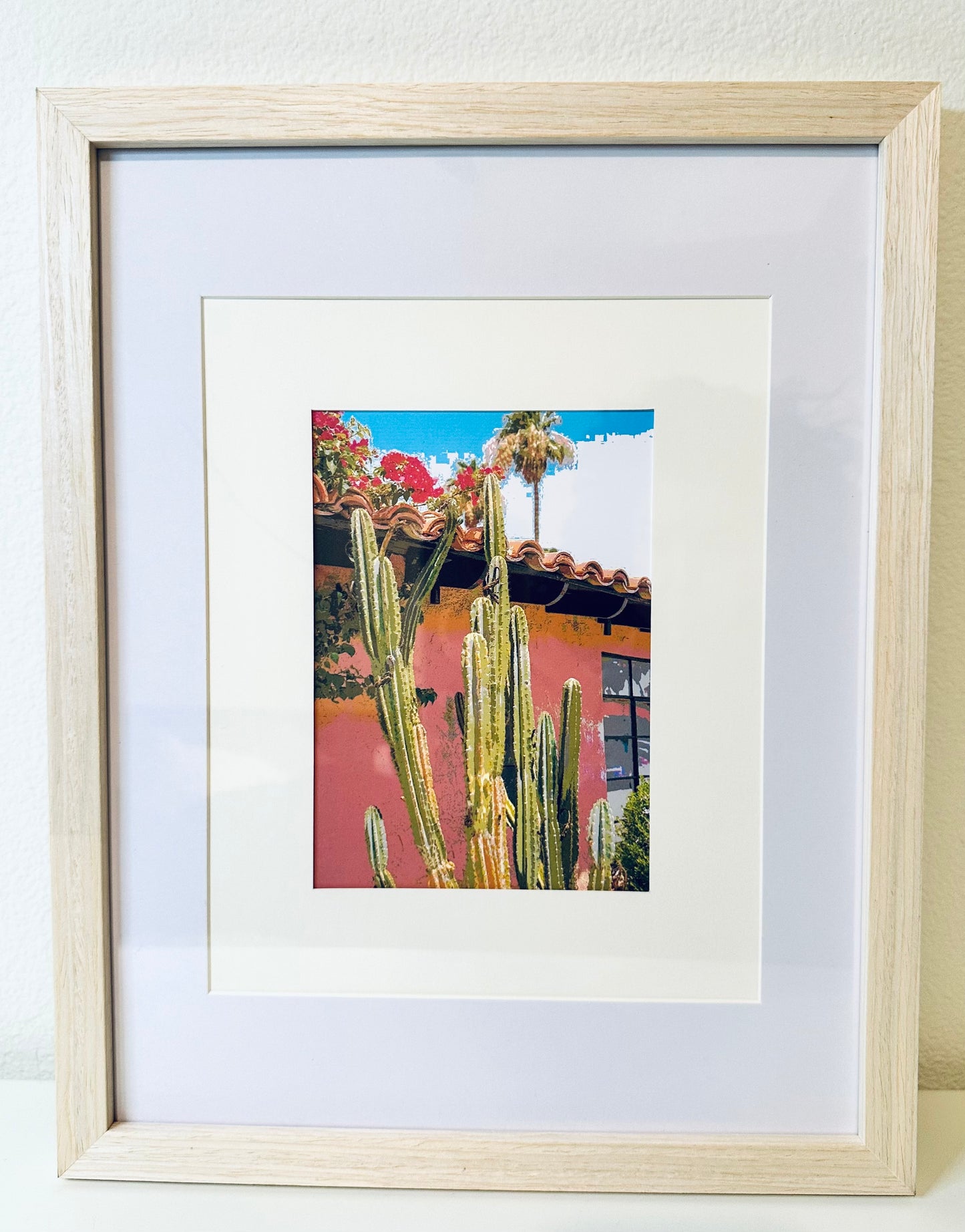 Palm Spring Hotel Art LES CACTUS Framed Printed Artwork Home Decor