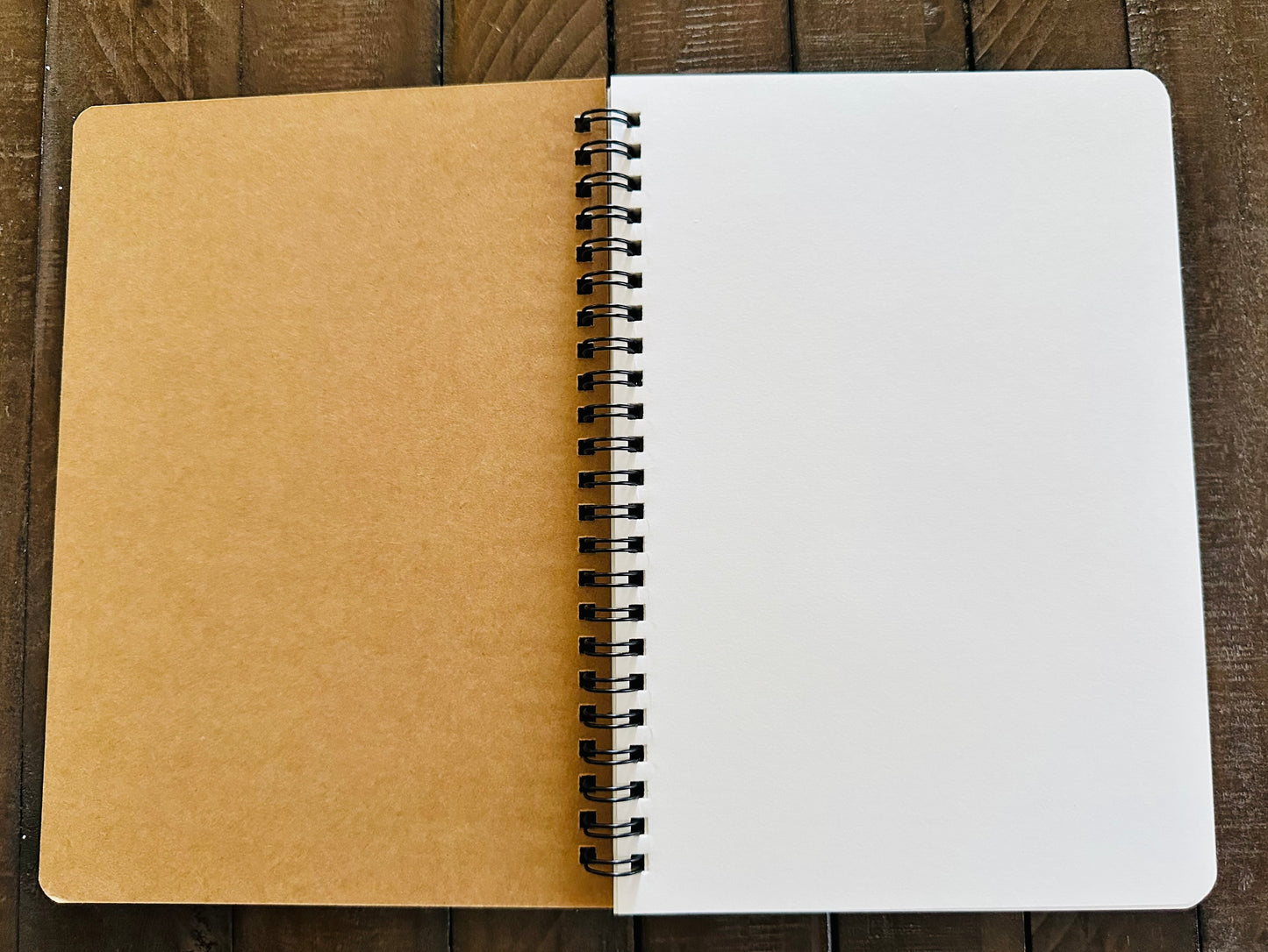 California Squares Spiral Kraft A5 Journal Sketch Notebook