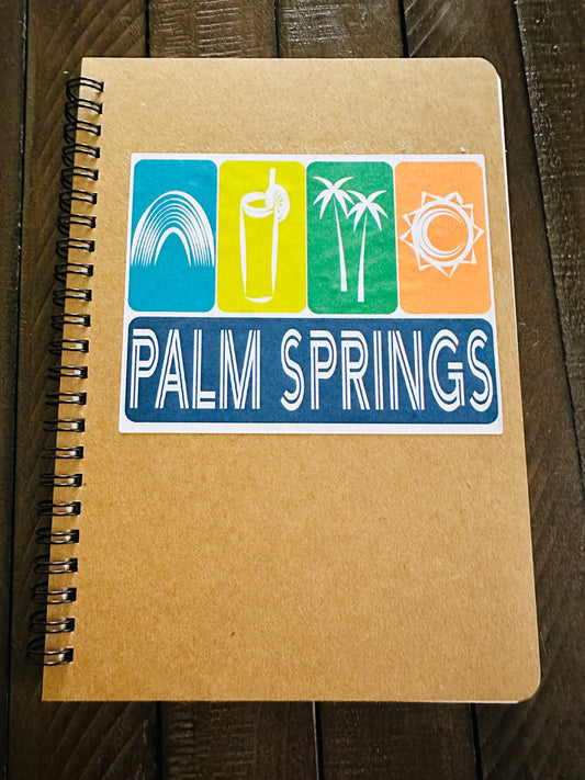 Palm Springs Icons Spiral Kraft 5x7 Journal Sketch Notebook