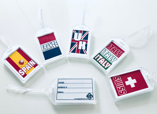 EUROPEAN Countries heavy duty acrylic Luggage & Travel Bag Tags