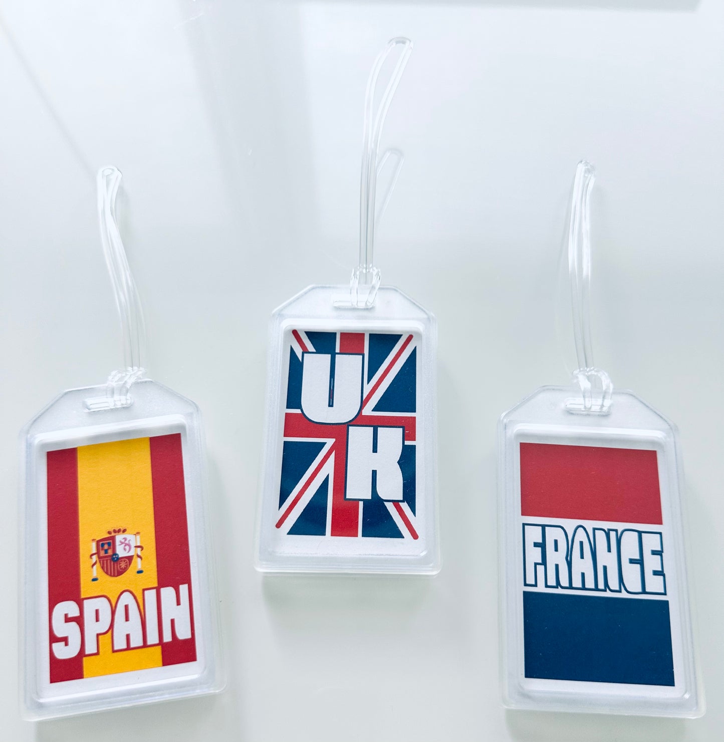 EUROPEAN Countries heavy duty acrylic Luggage & Travel Bag Tags
