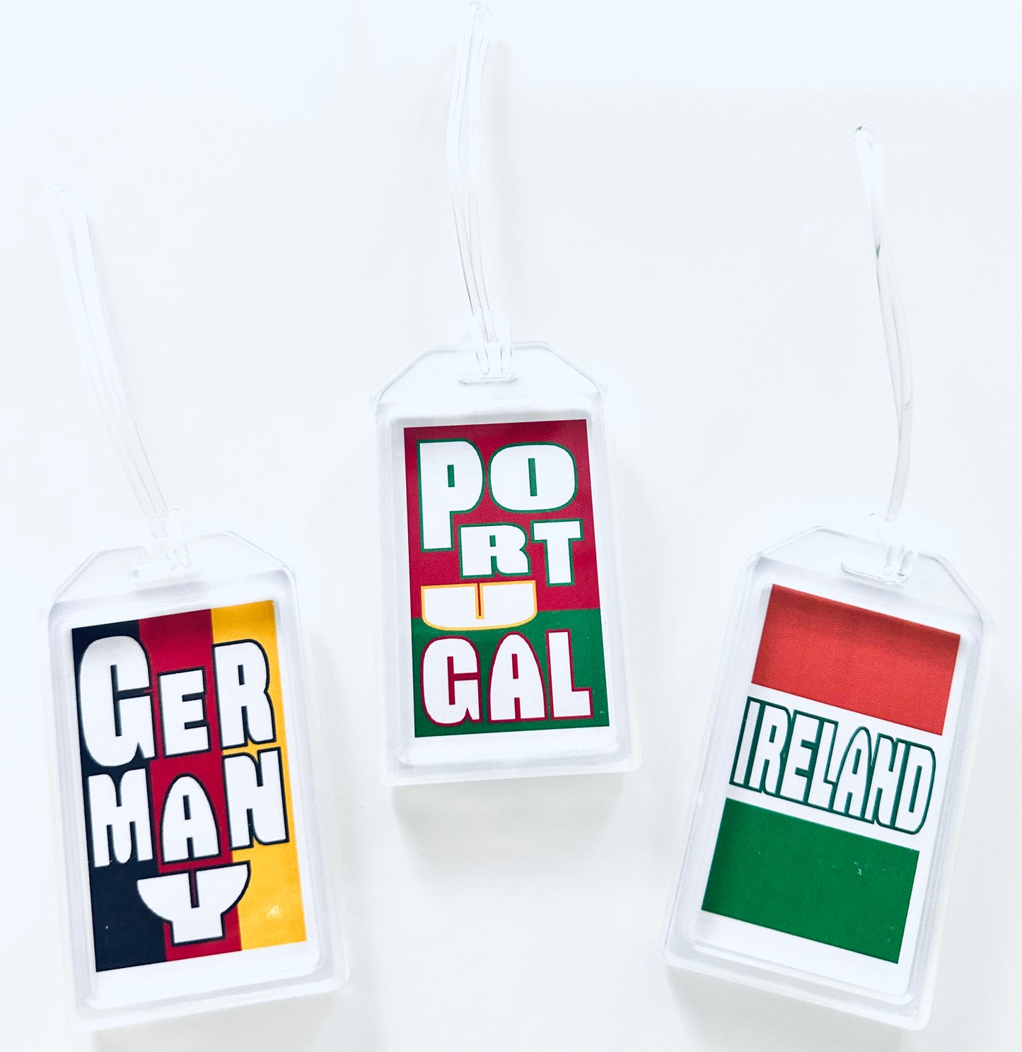 EUROPEAN Countries heavy duty acrylic Luggage & Travel Bag Tags