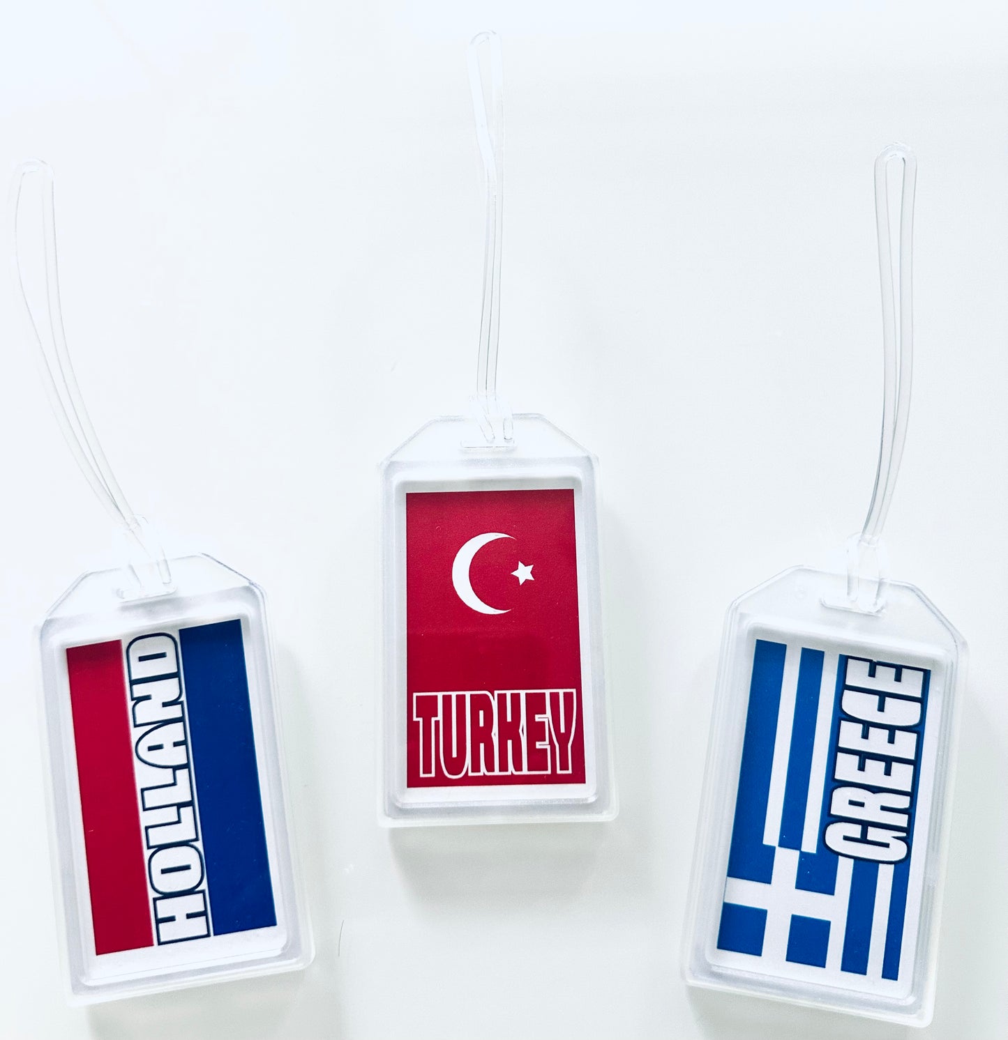 EUROPEAN Countries heavy duty acrylic Luggage & Travel Bag Tags