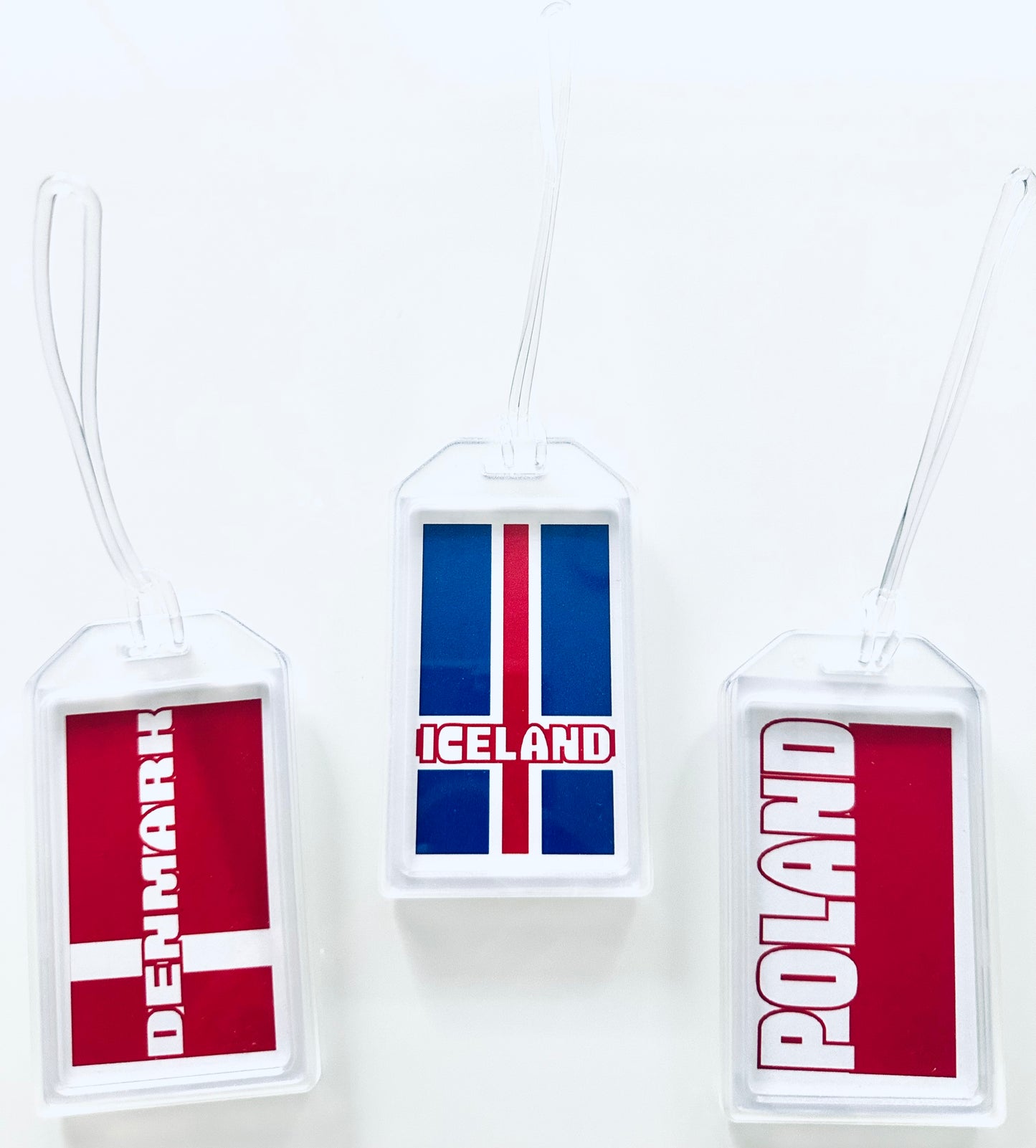 EUROPEAN Countries heavy duty acrylic Luggage & Travel Bag Tags