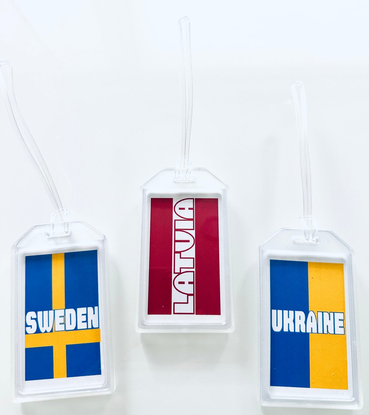 EUROPEAN Countries heavy duty acrylic Luggage & Travel Bag Tags