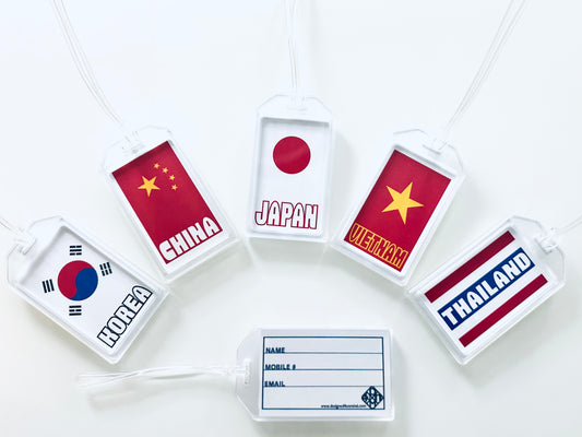 ASIA/OCEANIC Countries Luggage & Travel Bag Tags