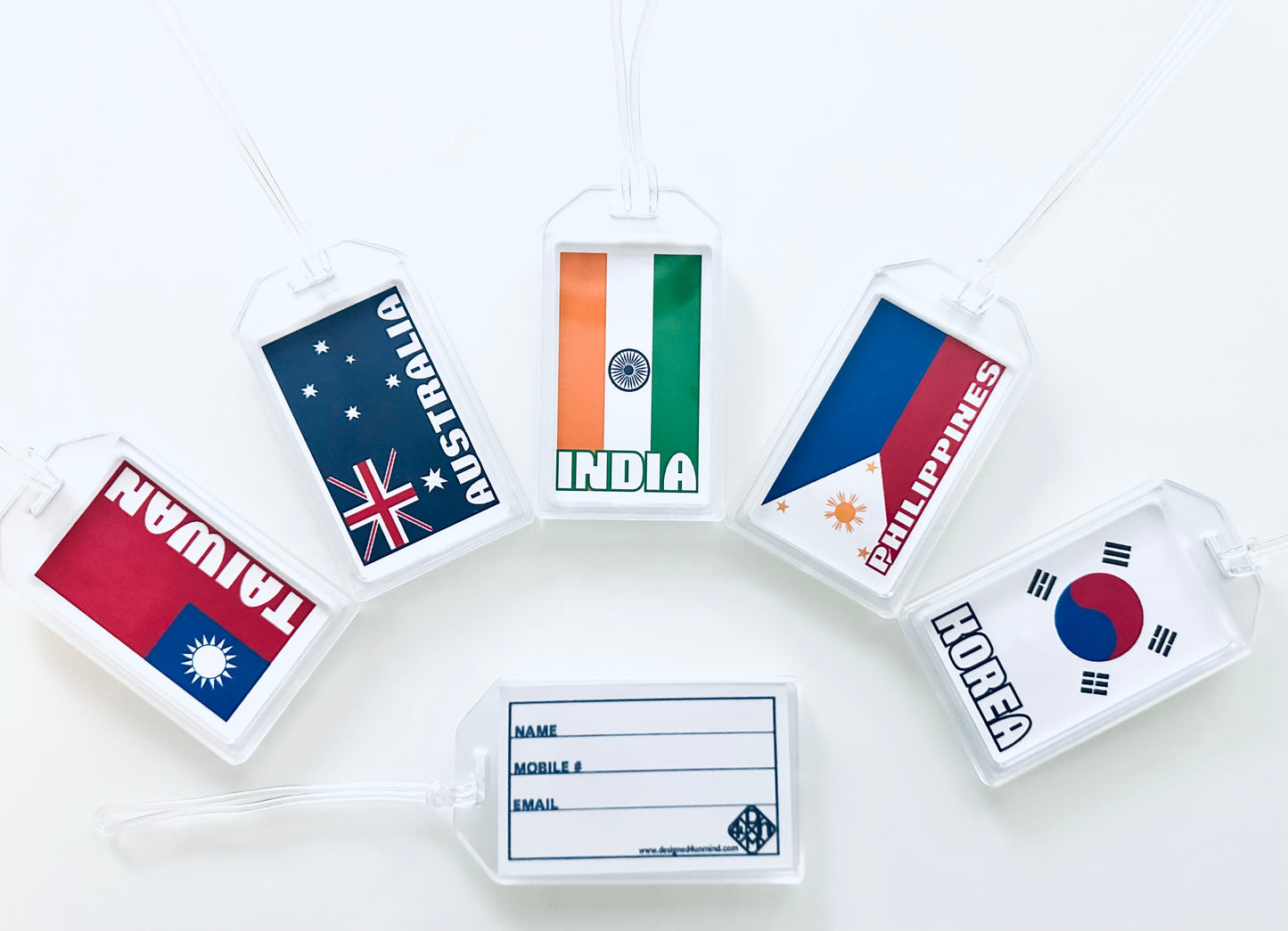 ASIA/OCEANIC Countries Luggage & Travel Bag Tags