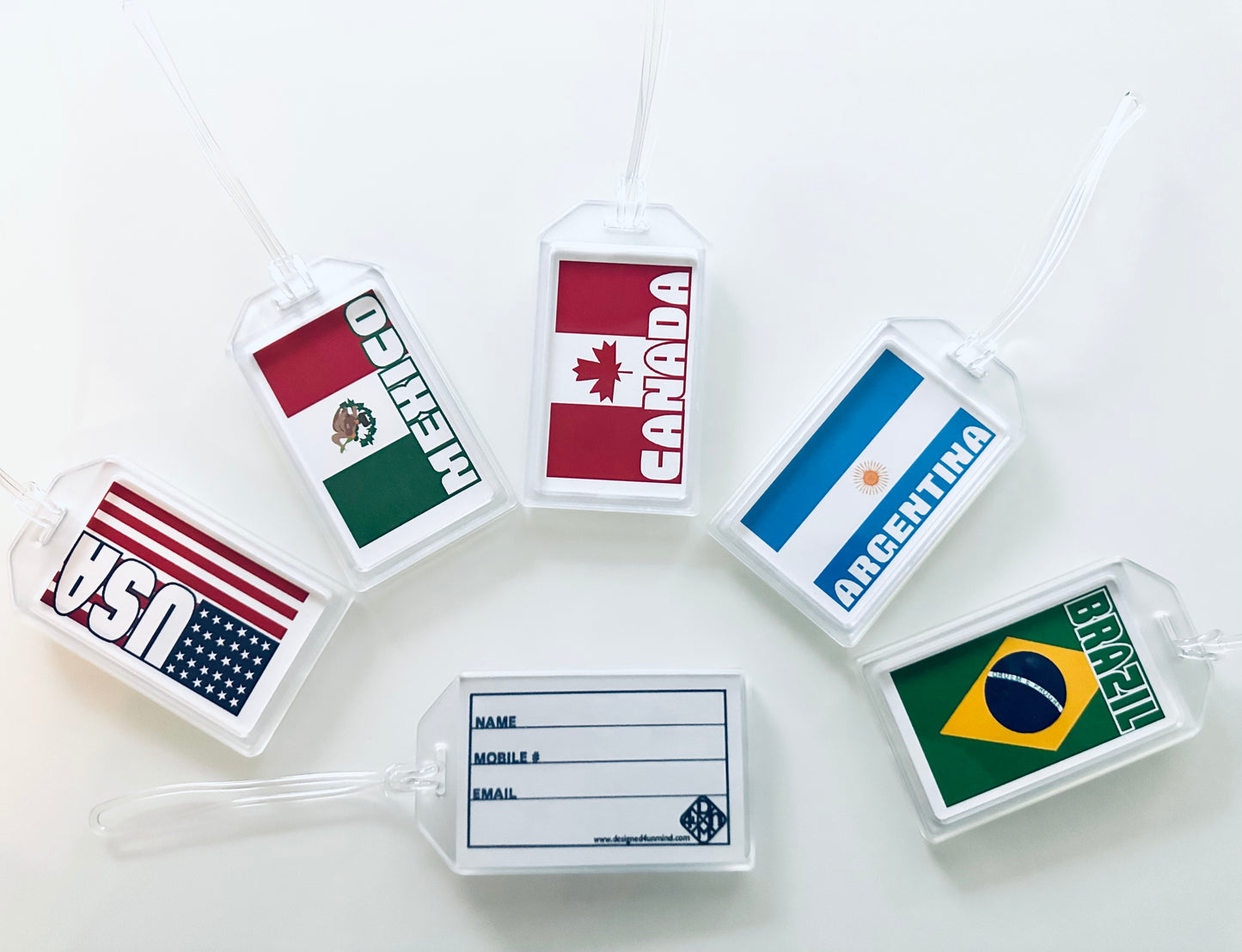 THE AMERICA'S North America & South America Countries Luggage & Travel Bag Tags