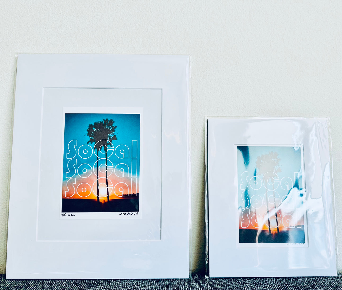 SoCAL Southern California Sunset BEACHES Framed  Printed Artwork Home Decor