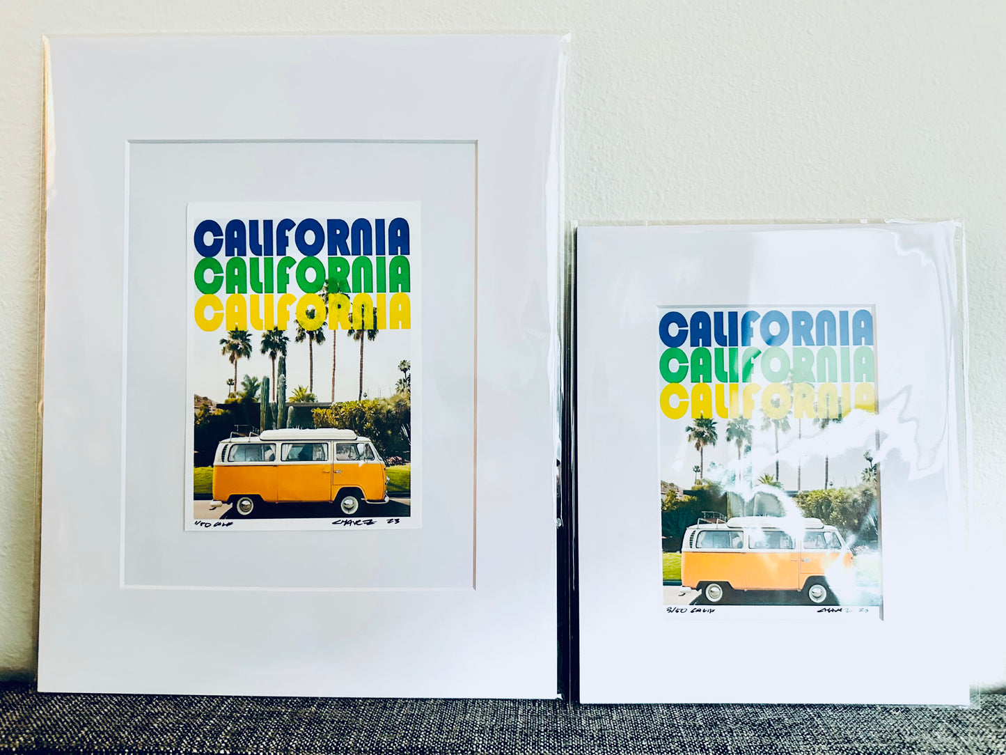 Vintage CALIFORNIA SURF BUS Framed Printed Artwork Home Decor