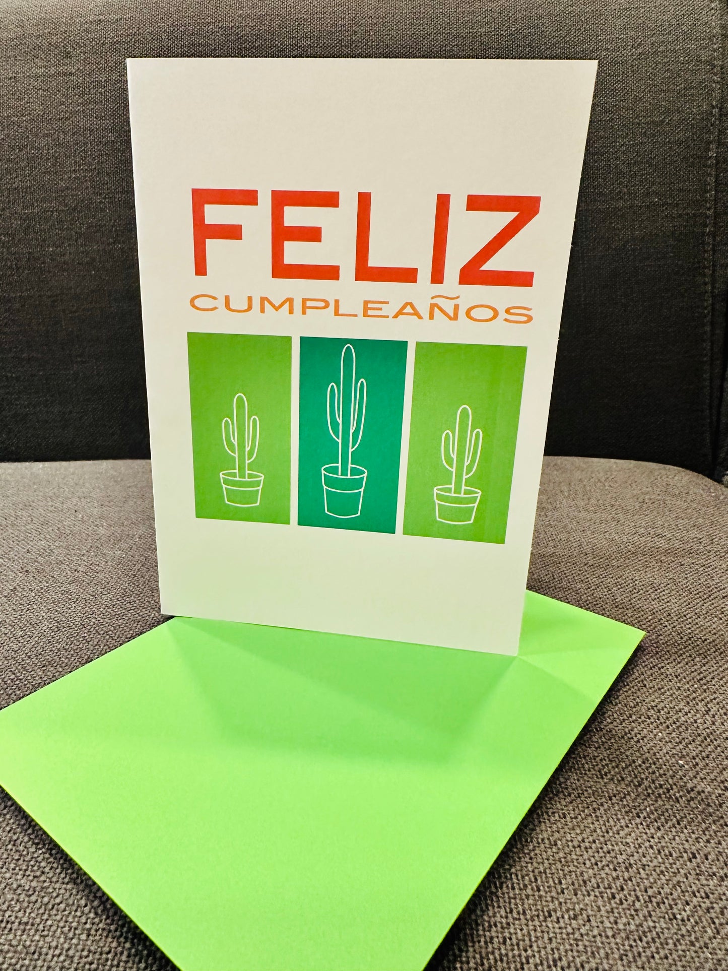 HAPPY BIRTHDAY CACTUS greeting card 5x7 for those cactus lovers!