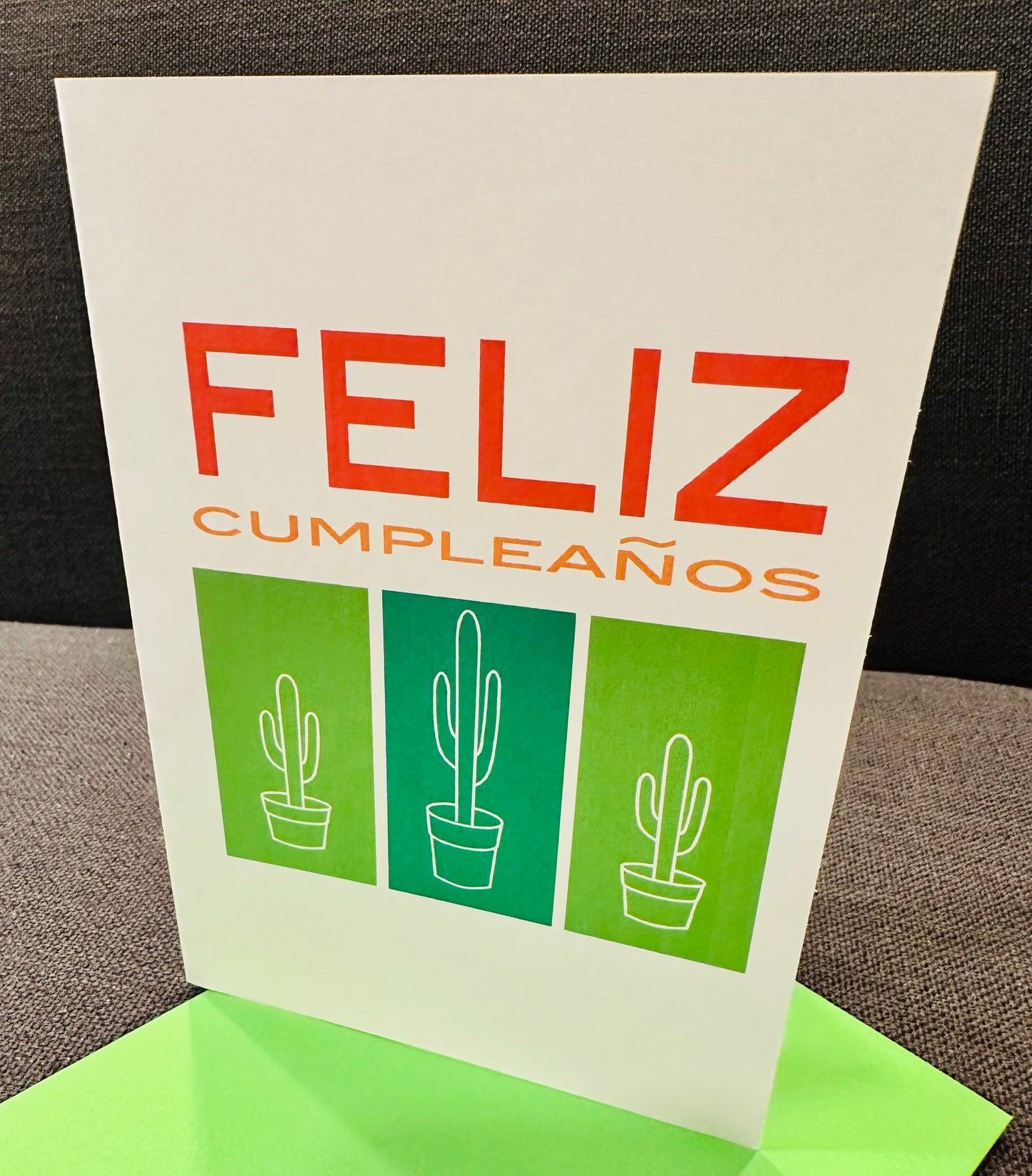 HAPPY BIRTHDAY CACTUS greeting card 5x7 for those cactus lovers!