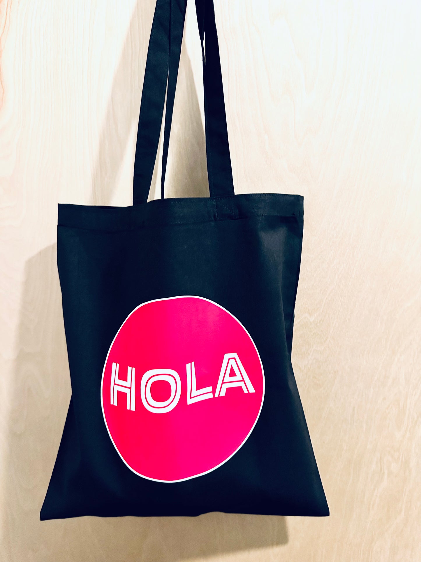 HOLA Spanish Lauguage Cotton Reusable Unisex Tote Bag