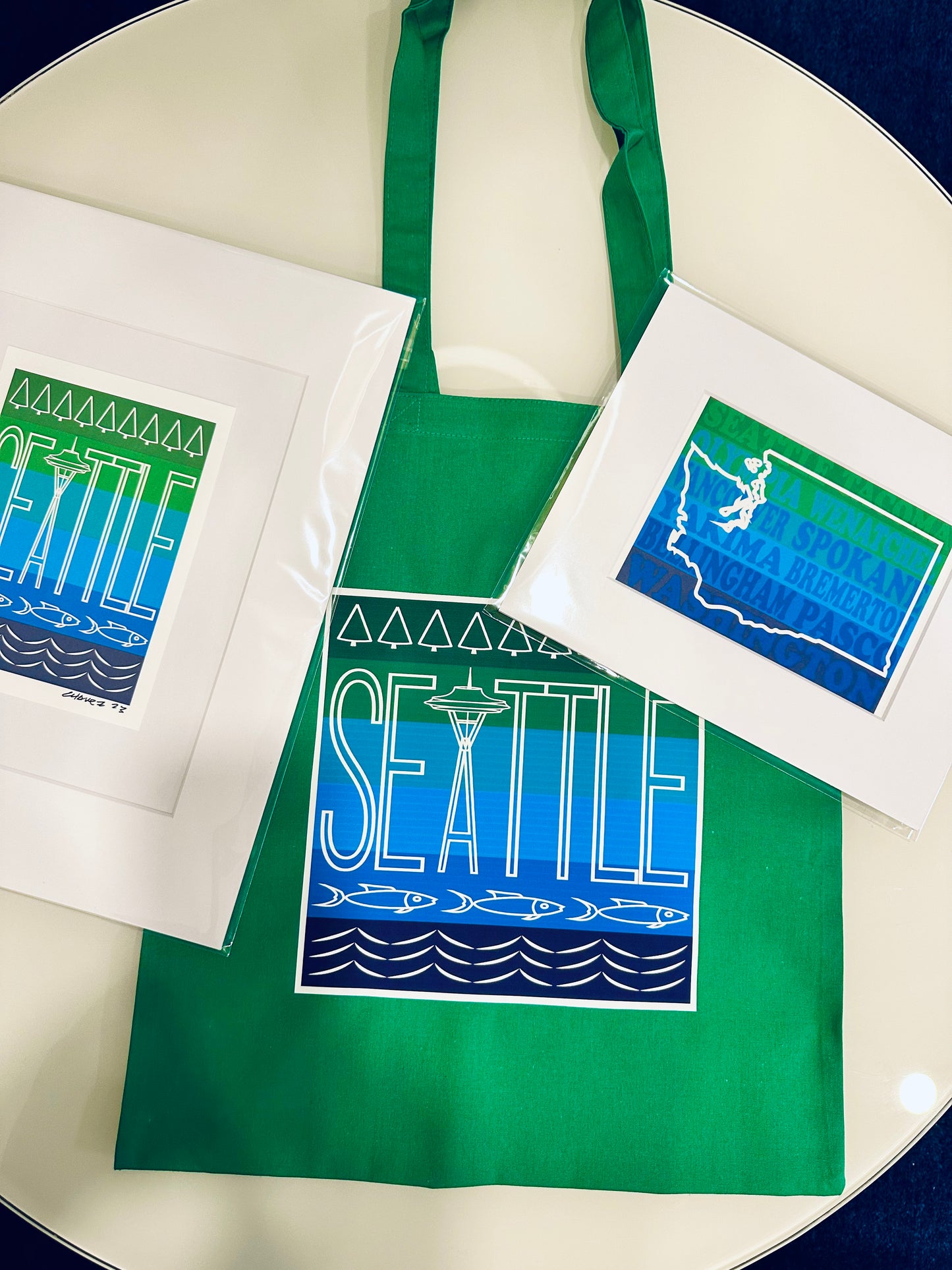 Iconic SEATTLE Space Needle Framed Printed Artwork Home Decor