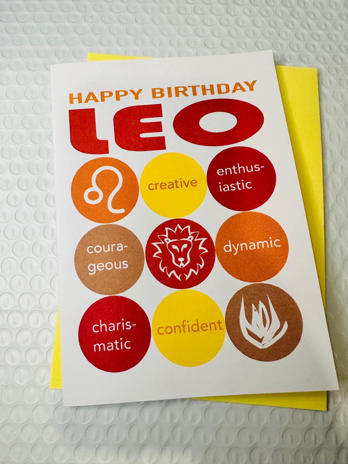 LEO HAPPY BIRTHDAY Modern Astrology Greeting Card