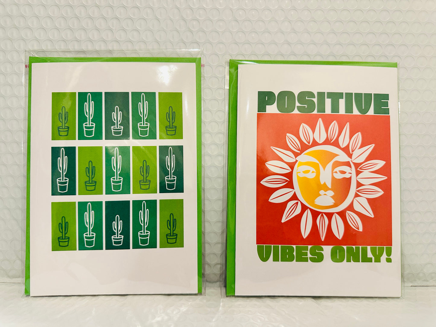 POSITIVE VIBES ONLY! 5x7 Words of Encouragement Greeting card