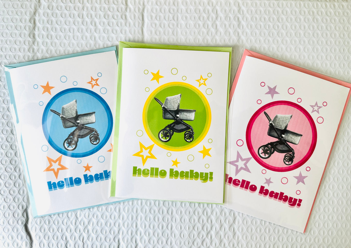 Hello Baby! 5x7 Greeting Welcome into the world New Baby Shower Cards