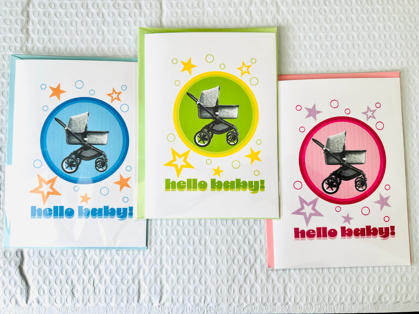 Hello Baby! 5x7 Greeting Welcome into the world New Baby Shower Cards