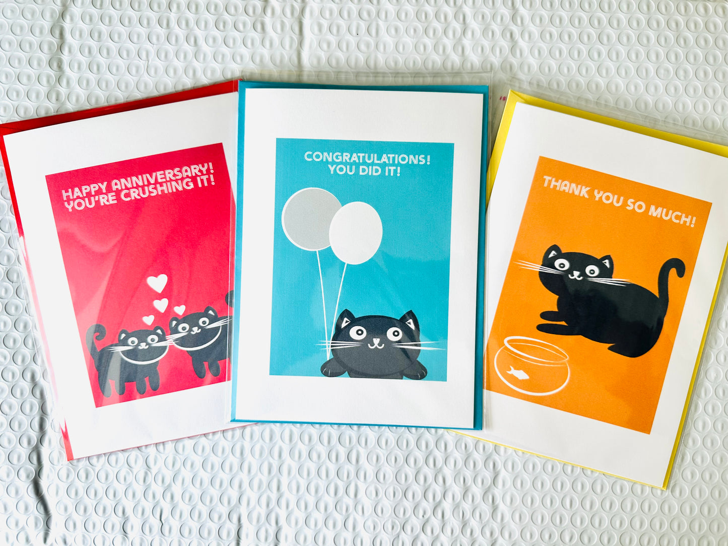 Congratulations! You did it! 5X7 Cat Greeting card for those cat lovers in our lives