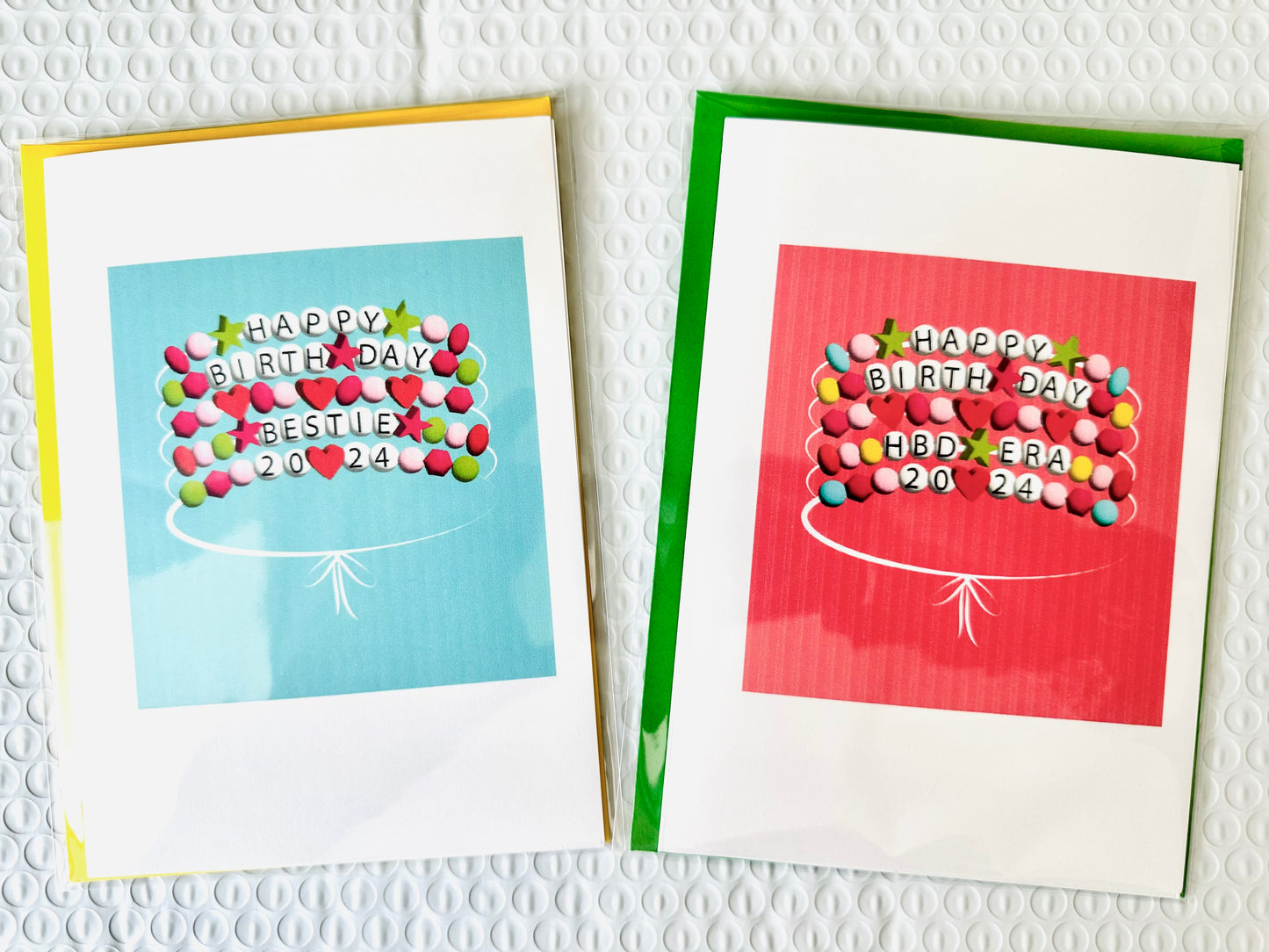 Happy Birthday Bestie & HBD Era Friendship bracelet 2024 Era 5x7 Greeting card