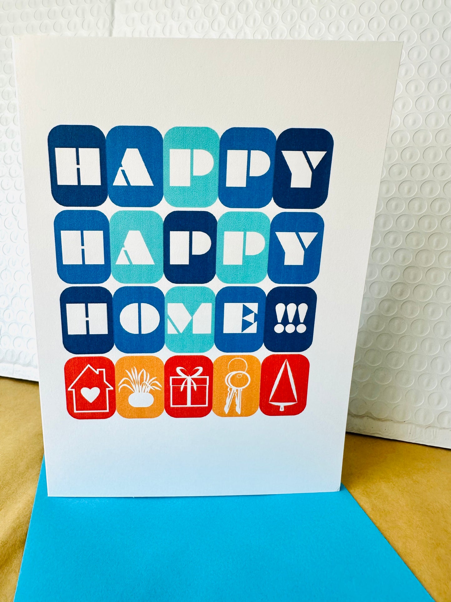 Happy new home you! Let's Celebrate your new home Bold & Colorful 5x7 Greeting card