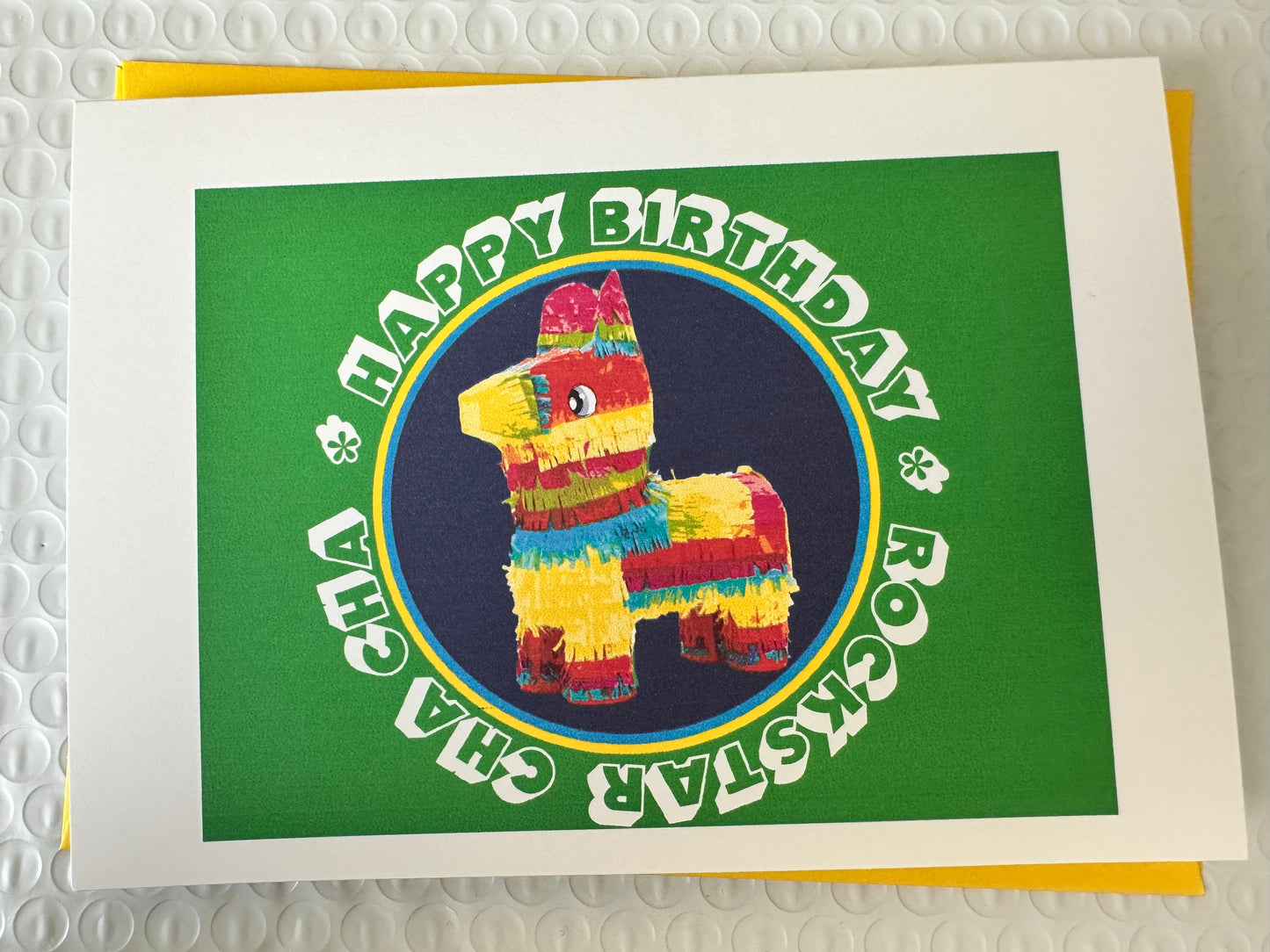 BIRTHDAY Rockstar or FELIZ Cumpleanos Cha Cha Cha Colorful Modern birthday card
