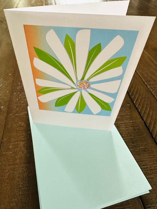 GERBERA DAISY Note Cards A2 size Bold Floral Modern & Colorful Stationery Boxed set of 10